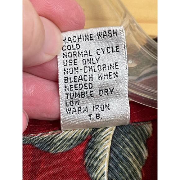 Moda Campia Moda Men's Hawaii Print SS Shirt in Maroon. Size XL - Picture 4 of 4